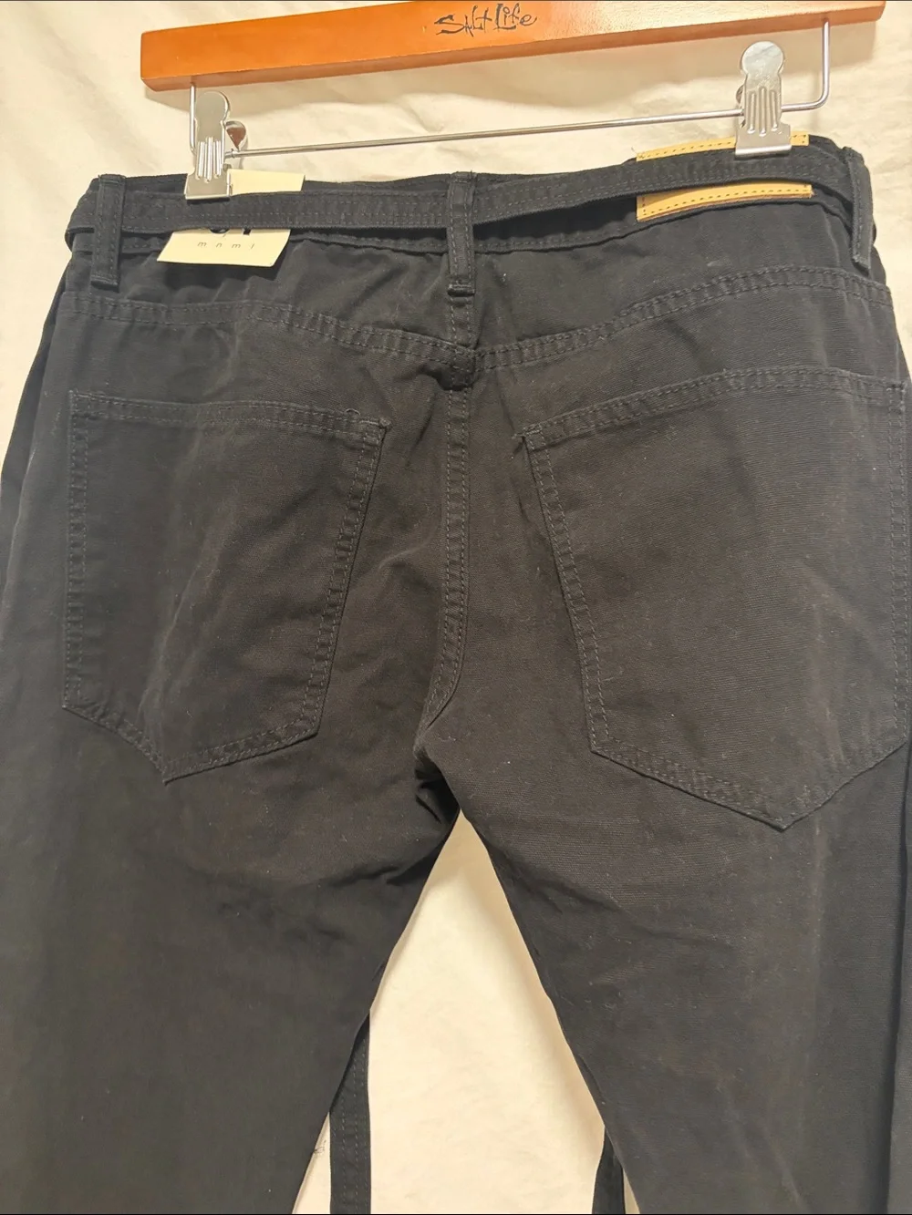 NWT - MNML Black Snap-Detail western Pants size 31 waist